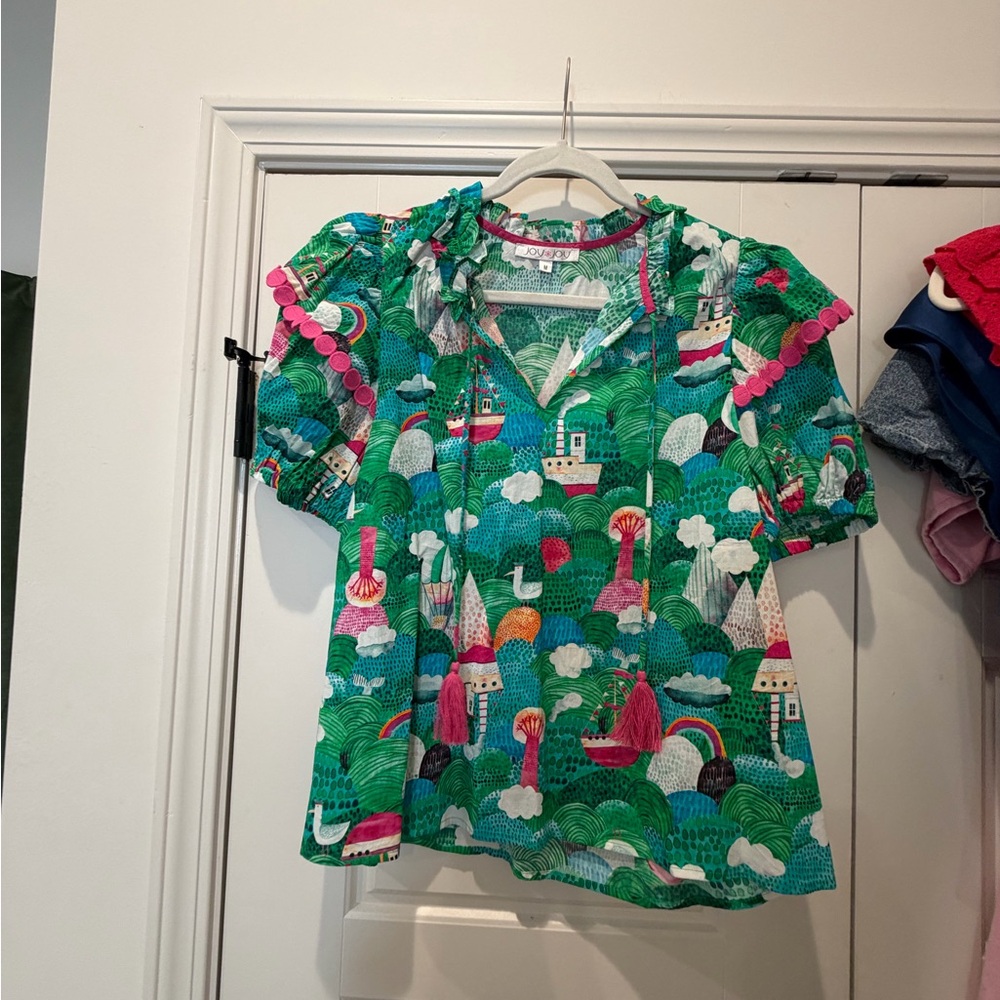 Colorful Printed Top - Size Medium